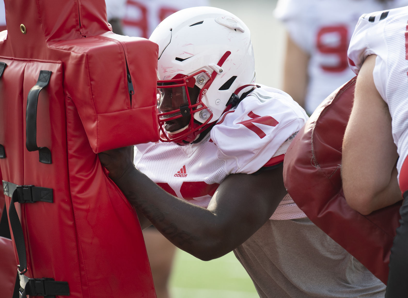 NU football practice, 8.4